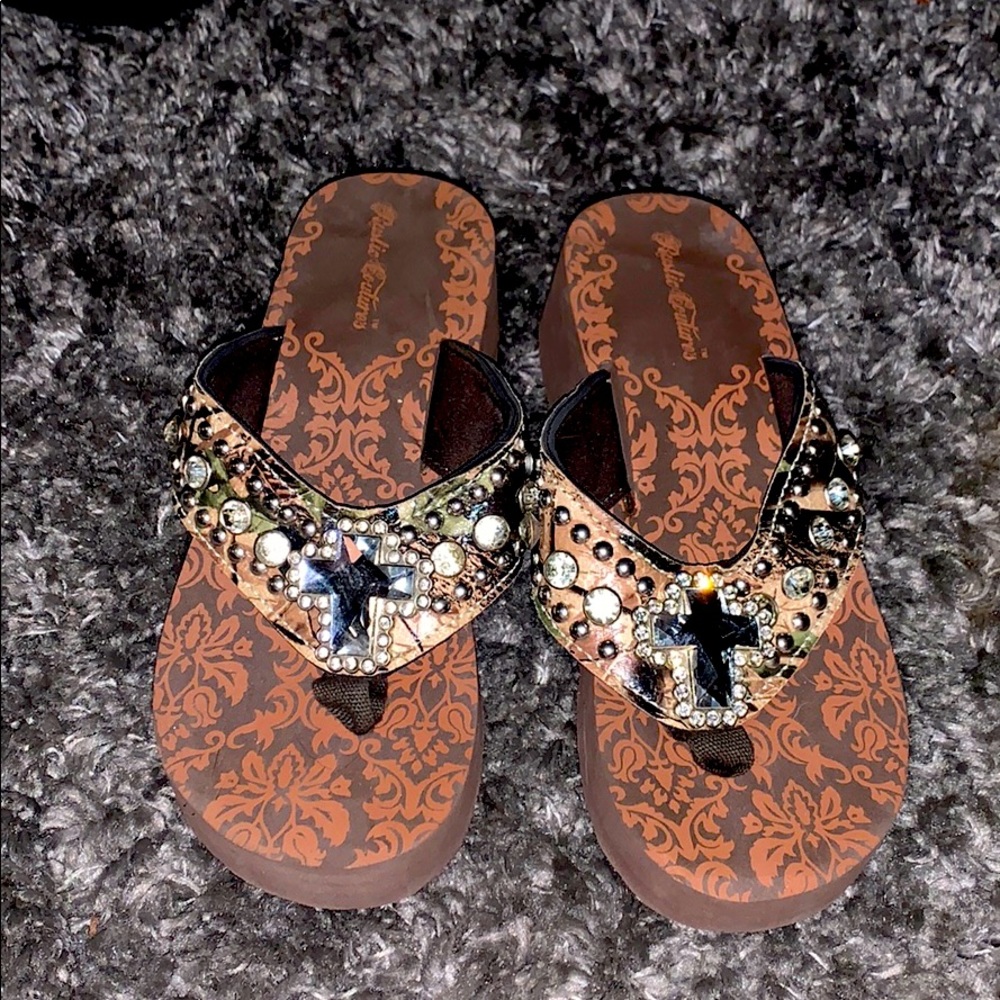 Rustic couture bling sandals